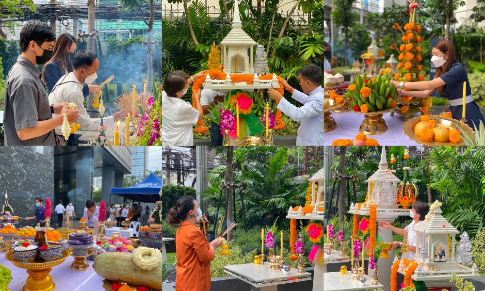 คอนโดมิเนียมอนิล-สาทร12-จัดพิธีตั้งศาลพระภูมิเจ้าที่และศาลตา-ยาย-เสริมสิริมงคล-